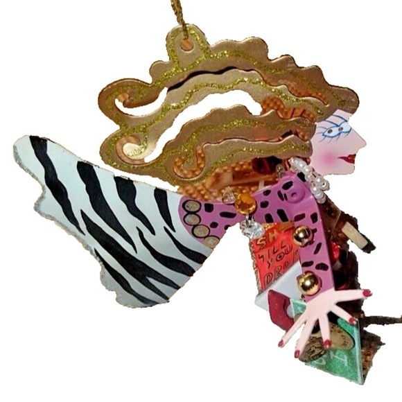 Silvestri Fanciful Flight ZEBRA SHOPPER Ornament by Karen Rossi NEW - Picture 1 of 13